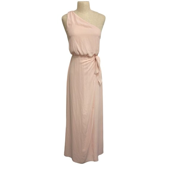 Wayf Womens One-Shoulder Dress S Blush Pink - Picture 1 of 9